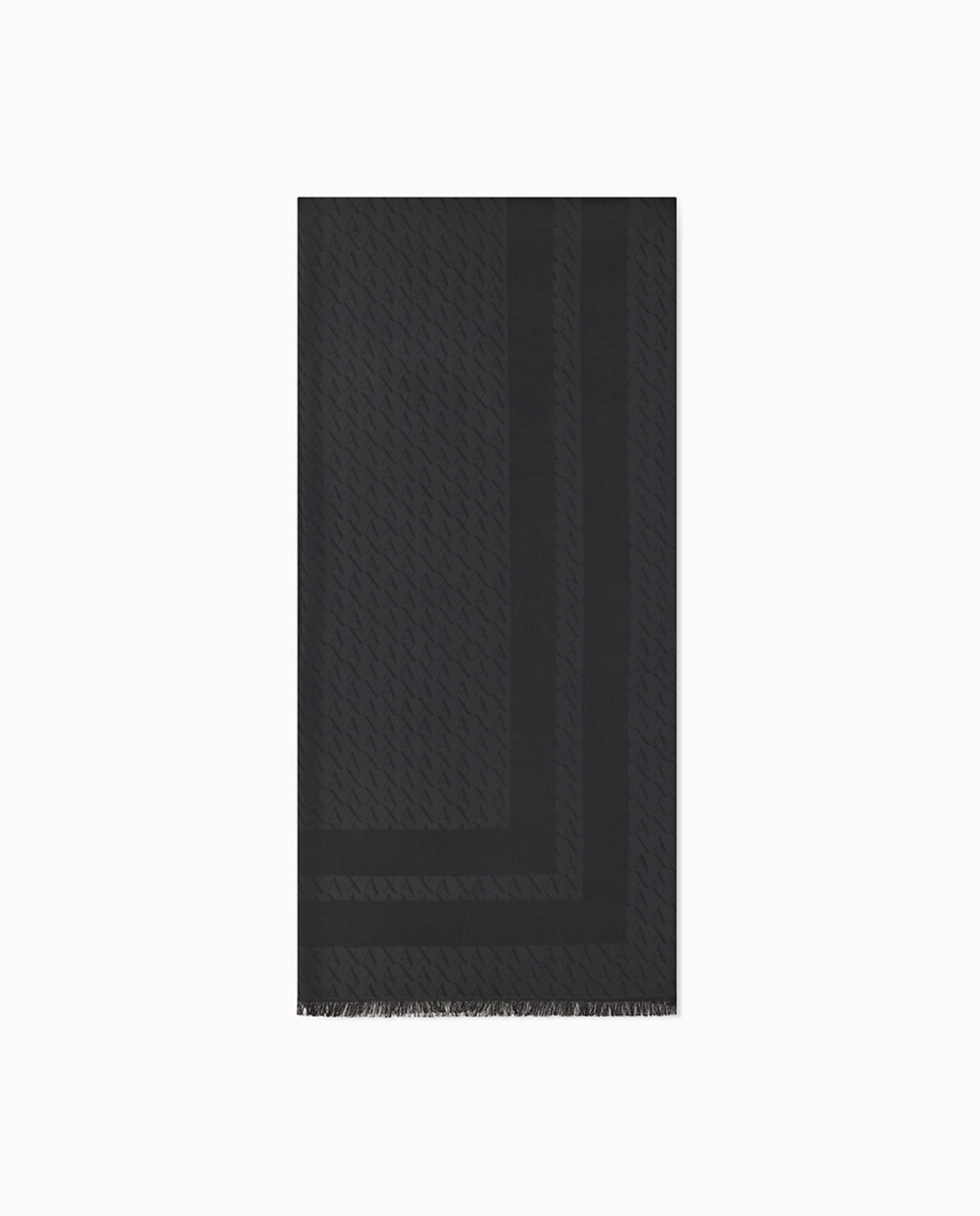 Cachecol em Viscose com Multilogótipos Preto-1