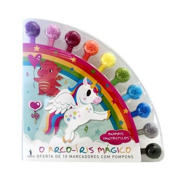 Imagem 0 de O Arco-Íris Mágico - Oferta de 10 marcadores com pompons