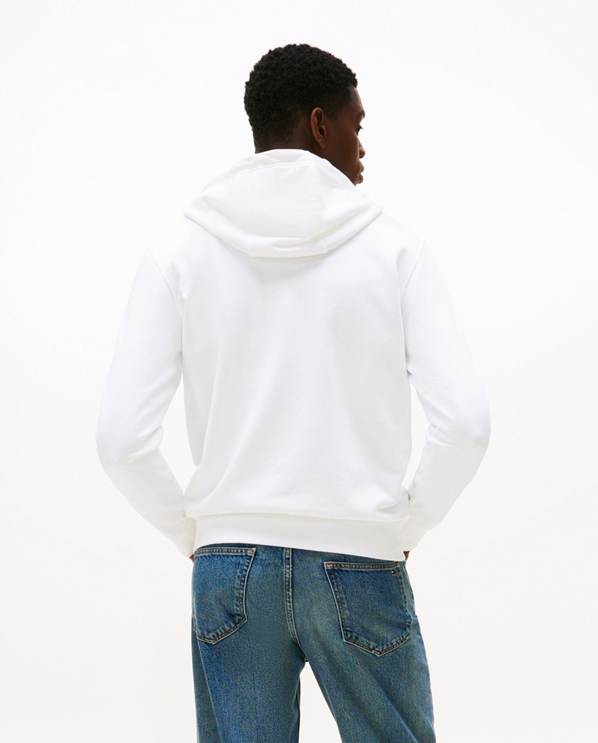 Sweatshirt com Capuz e Fecho de Correr Branco-2