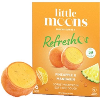 Mochi Sorvete de Ananás e Tangerina embalagem 192 g - Little Moons