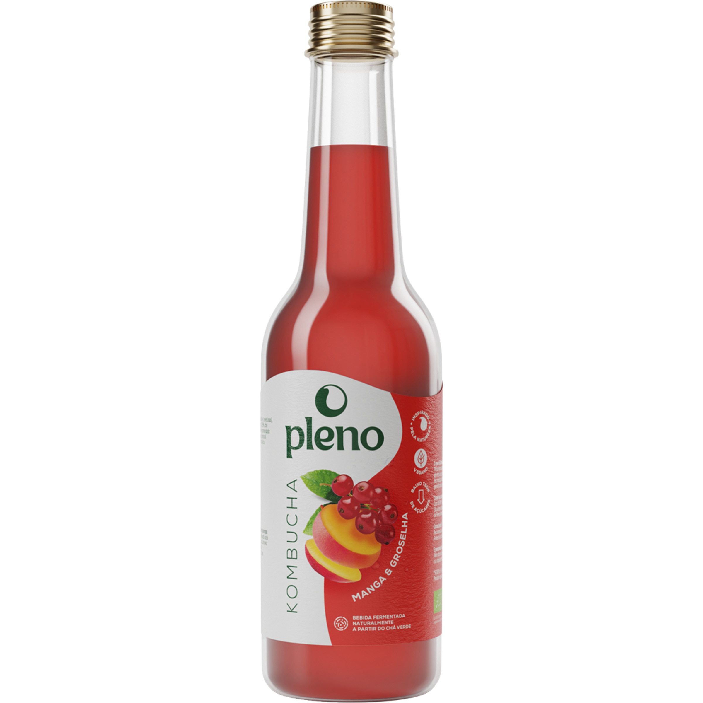 Chá Fermentado Kombucha de Manga e Groselha embalagem 250 ml
