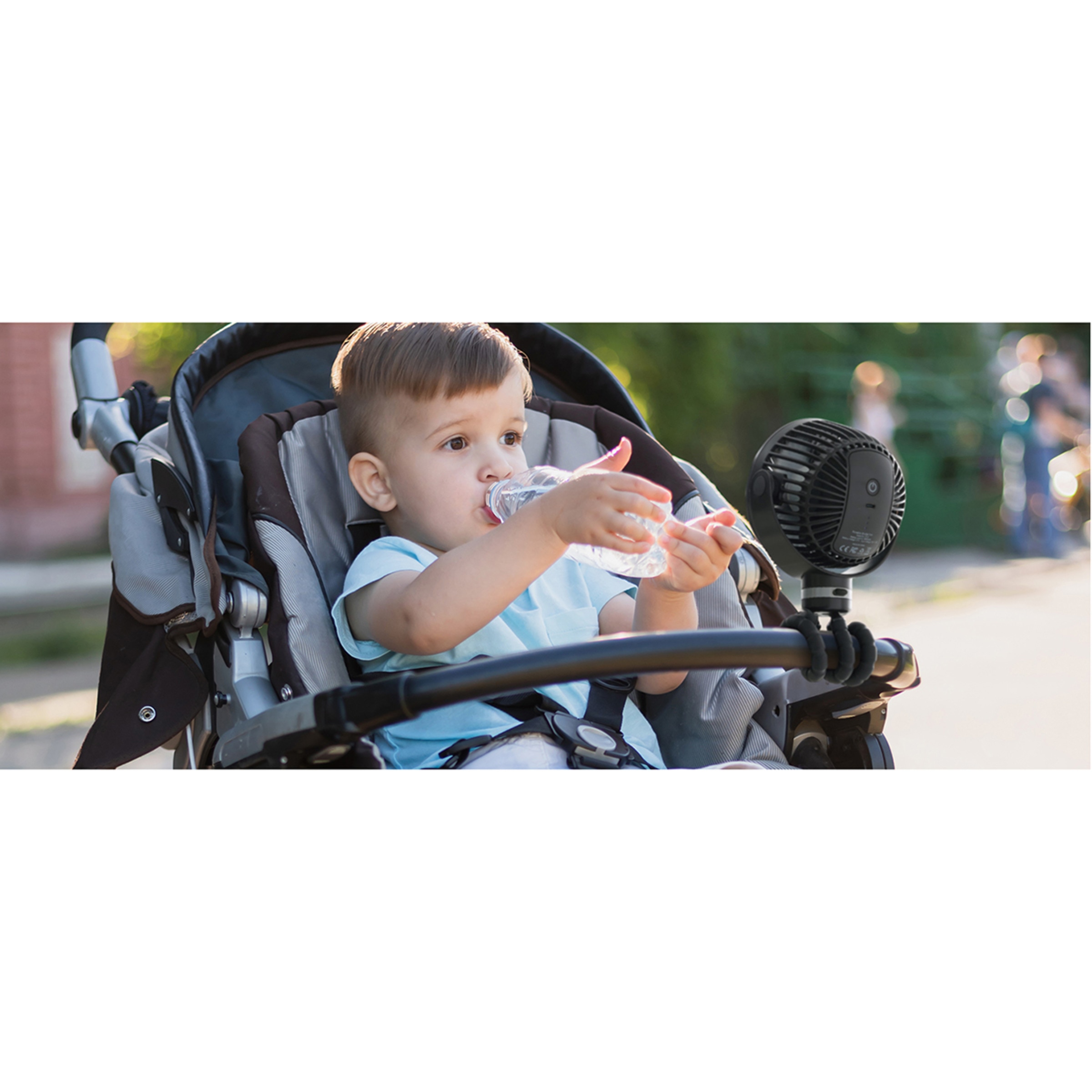 Ventilador portátil Momcozy para cochecito o silla paseo Negro-4