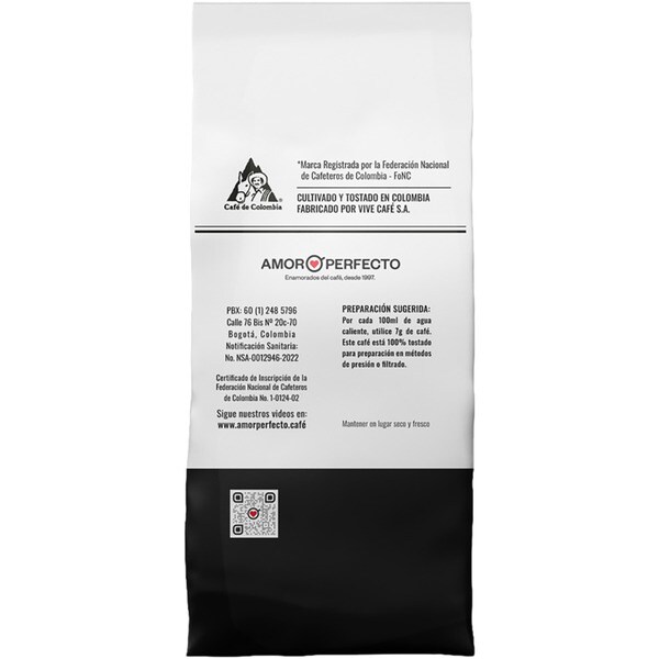 café tostado en grano 100% colombiano 100% arábica Barrica 'Excelsos del Huila' paquete 250 g sabor a ciruela y chocolate intenso