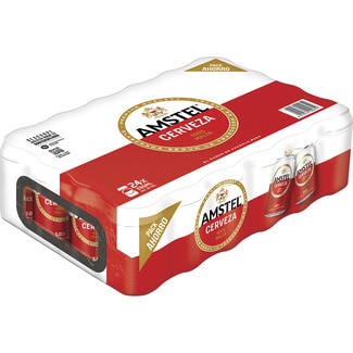 cerveza rubia 100% Malta pack 24 latas 33 cl - Amstel