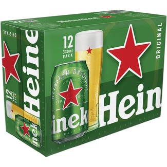 cerveza rubia Lager holandesa pack 12 latas 33 cl - Heineken