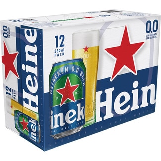 cerveza rubia Lager holandesa sin alcohol pack 12 latas 33 cl - Heineken 0,0
