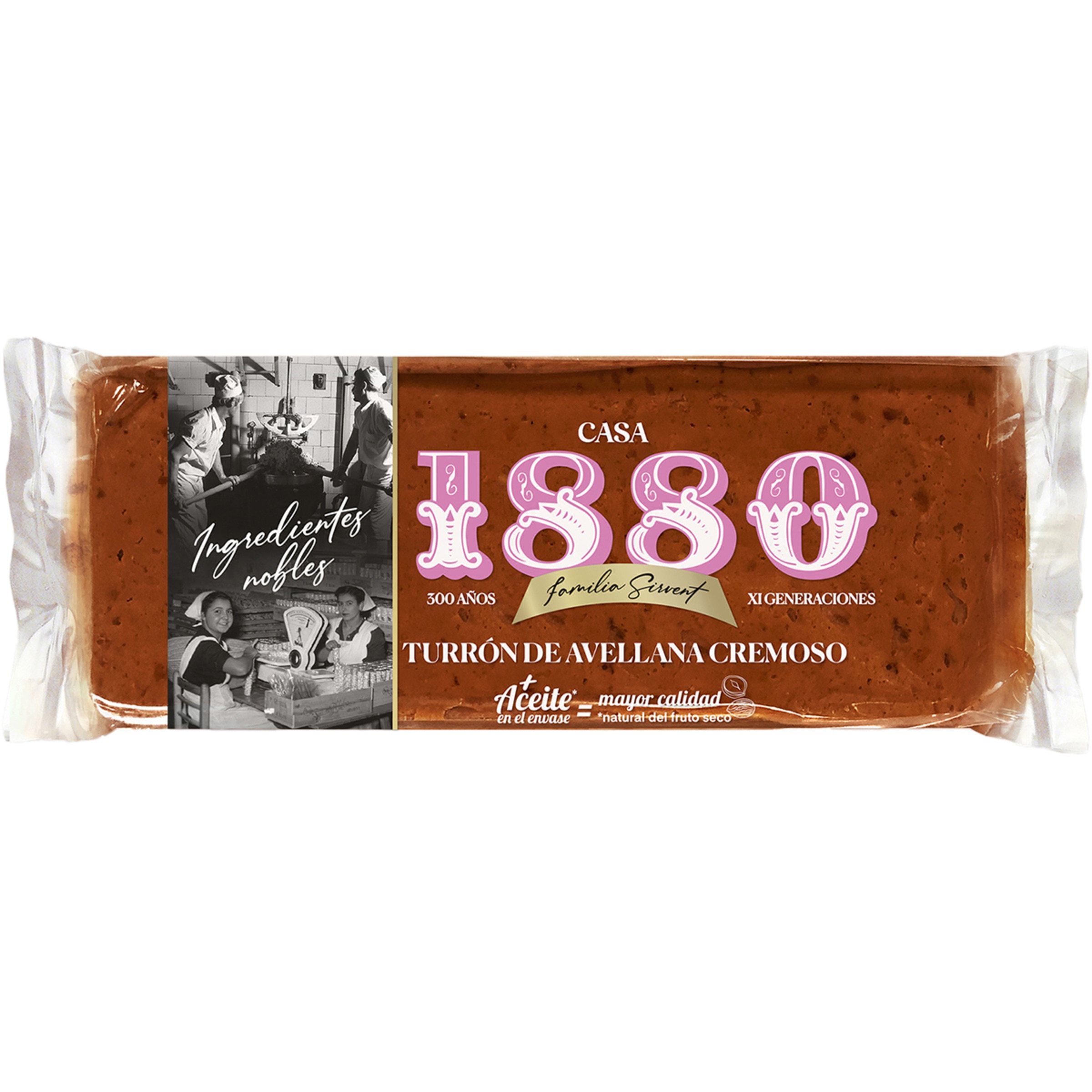 Ingredientes Nobles turrón de avellana cremoso sin gluten tableta 230 g