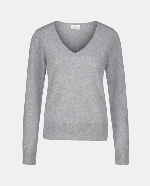 Imagem 0 de Camisola de Malha Lisa com Decote em Bico