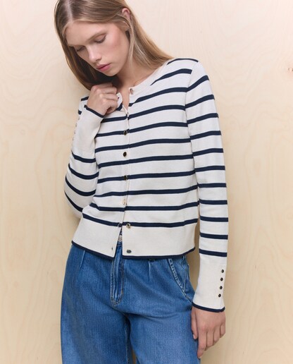 Imagen 0 de Chaqueta de mujer cuello caja de punto