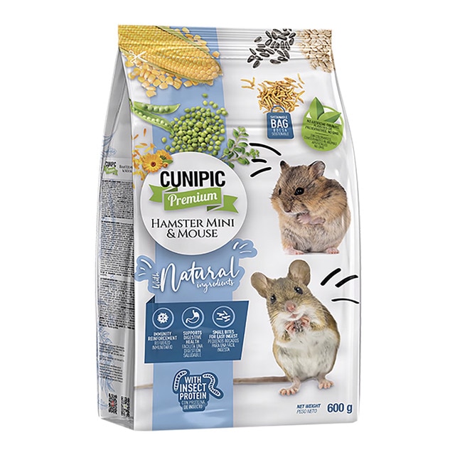 Imagen 0 de Pienso para hámsteres minis y ratones Cunipic Premium Natural 600 g