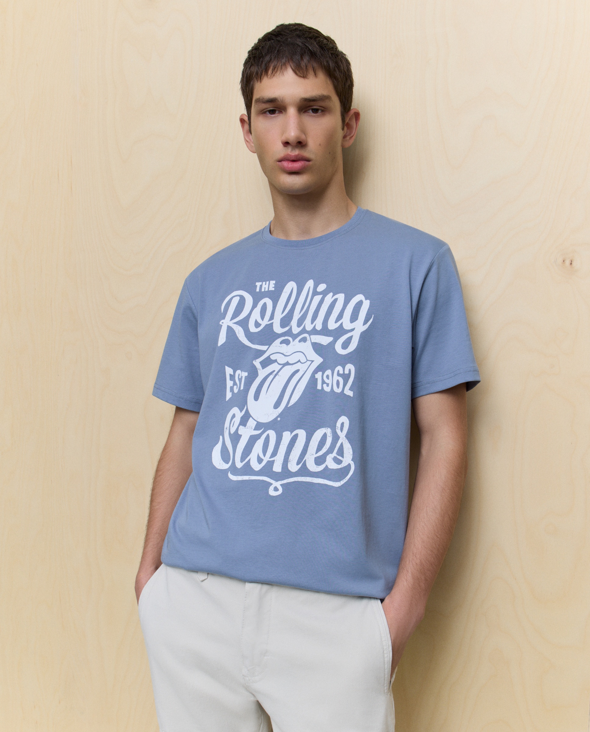 T-shirt de Manga Curta Rolling Stones 400 Azul-1