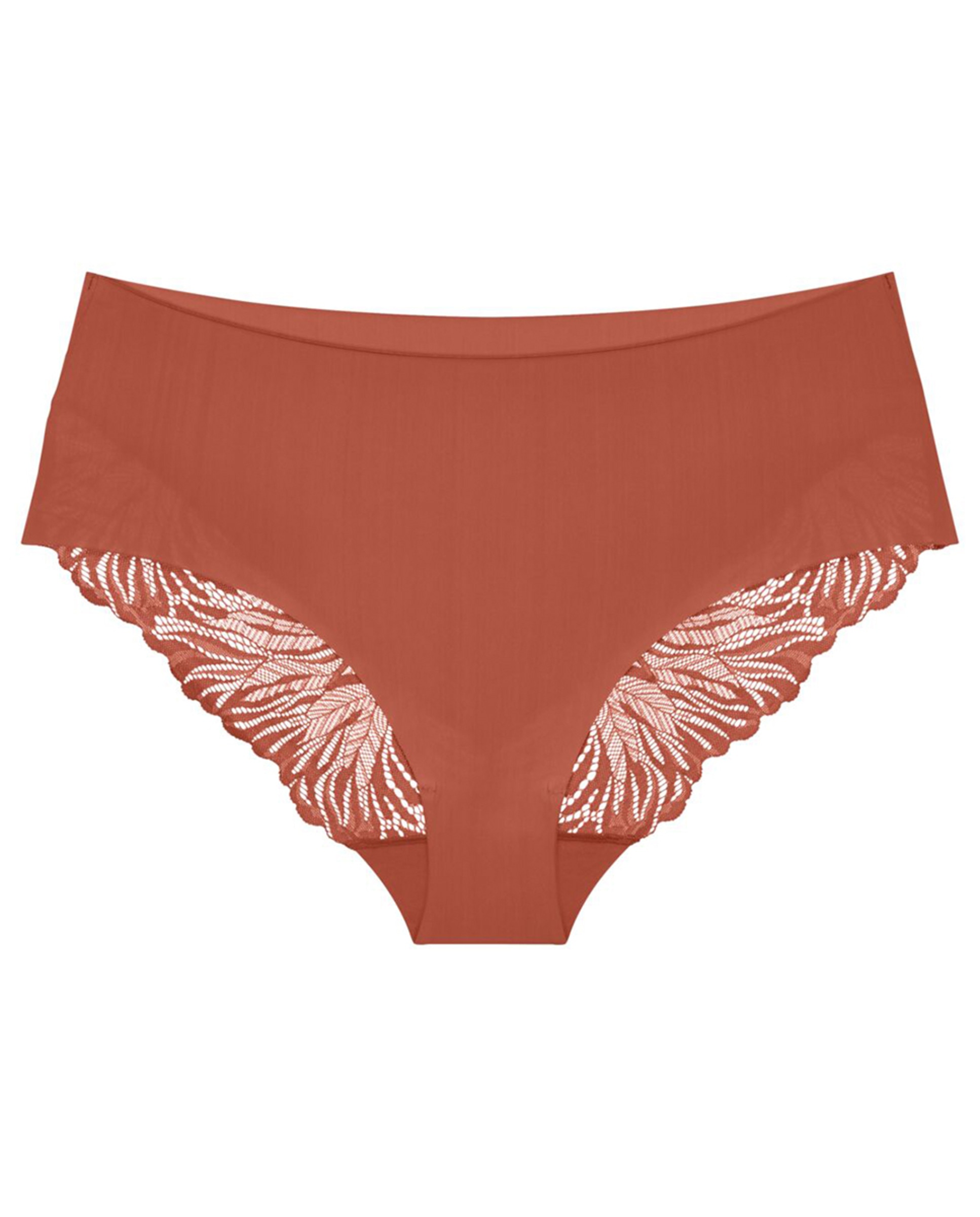 Cueca Maxi com Renda Elástica Decorativa e Corte Refinado, Confecionada em Microfibra Sustentável. Nude-4