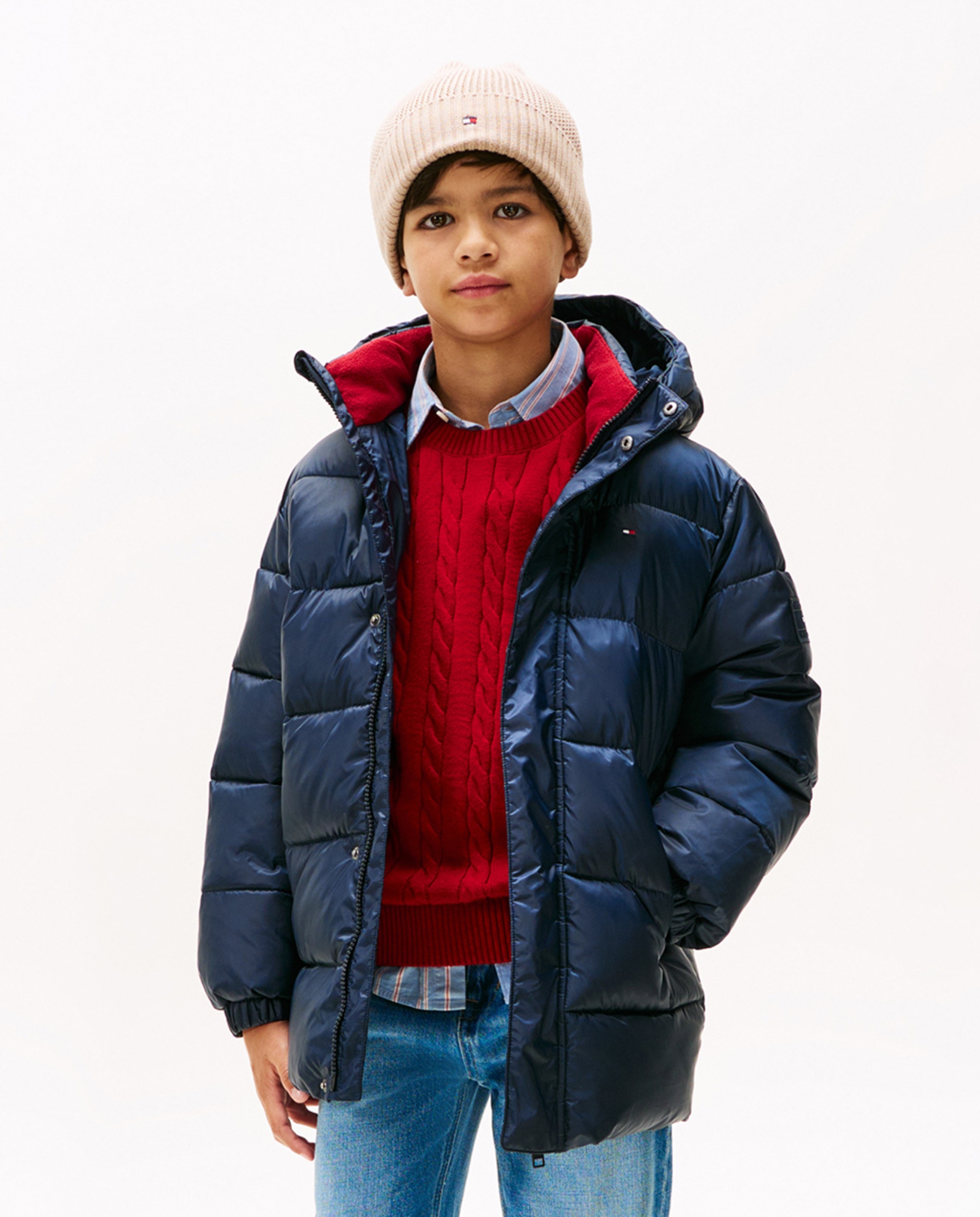 Niño Chamarra Acolchada Tommy Hilfiger Parka Acolchada De Niño