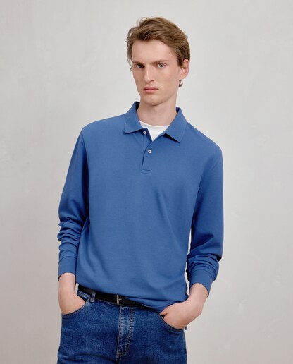 Imagen 0 de Polo manga larga piqué hombre