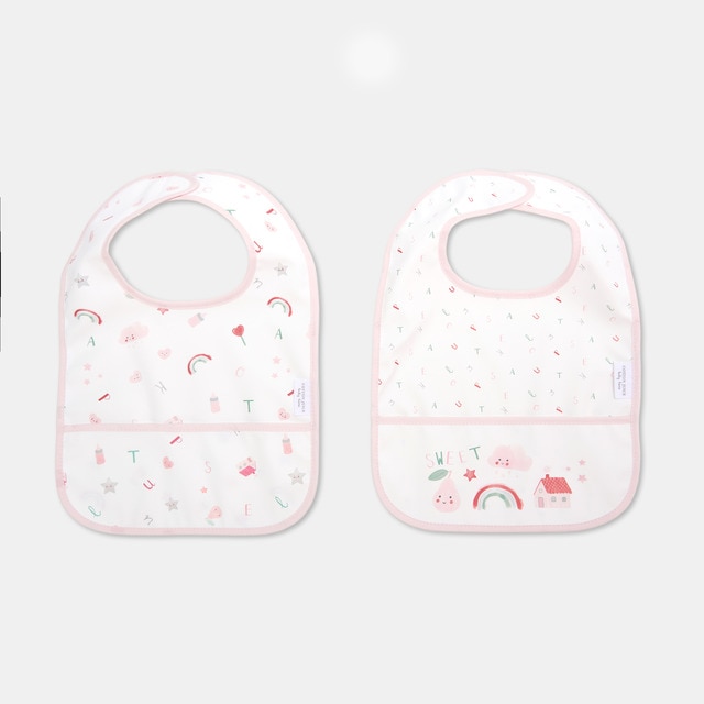 Imagen 0 de Baberos Cotton Juice Baby Home pack 2 con bolsillo - Letras