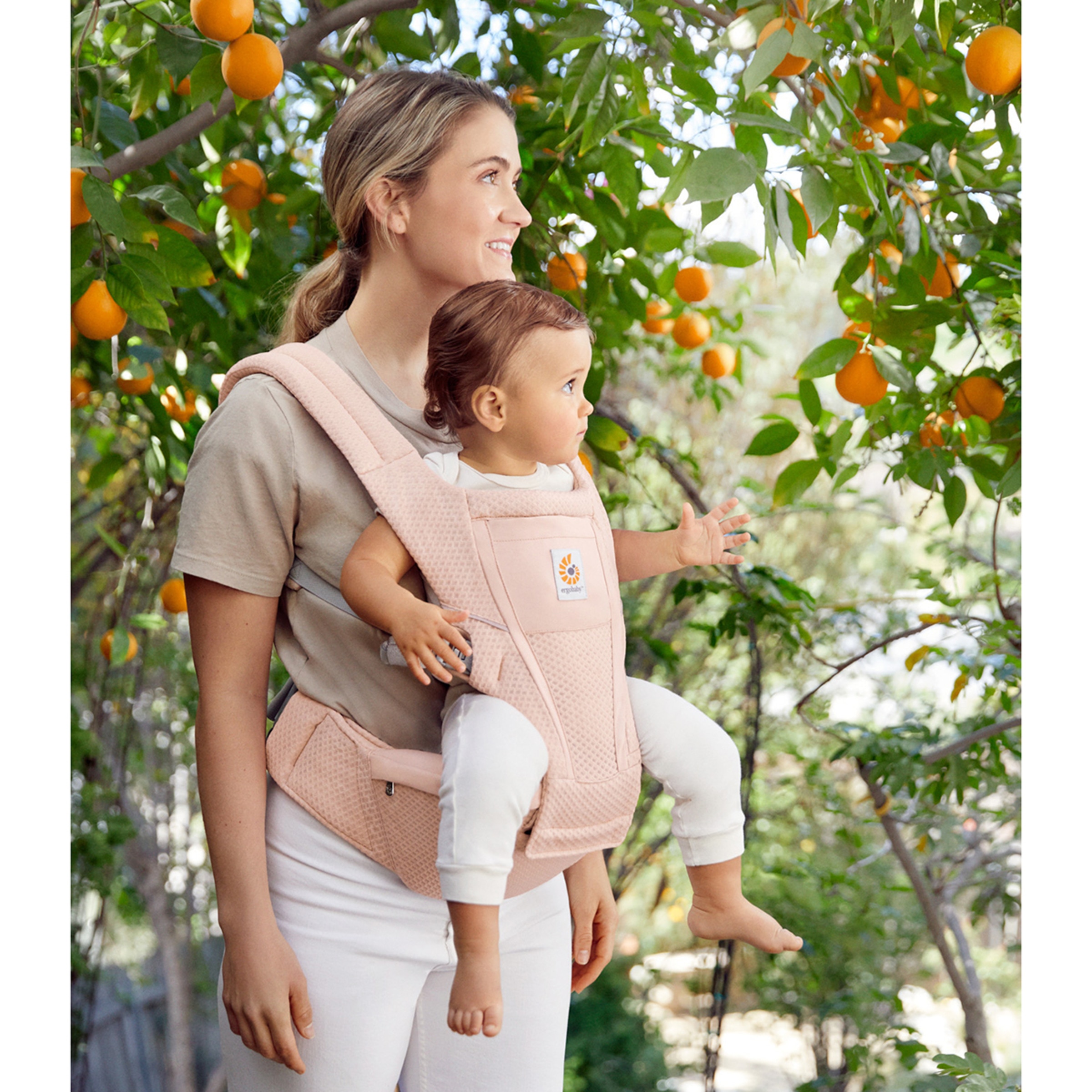 Mochila portabebé Ergobaby Alta Hip Seat Mesh Rosa claro-6