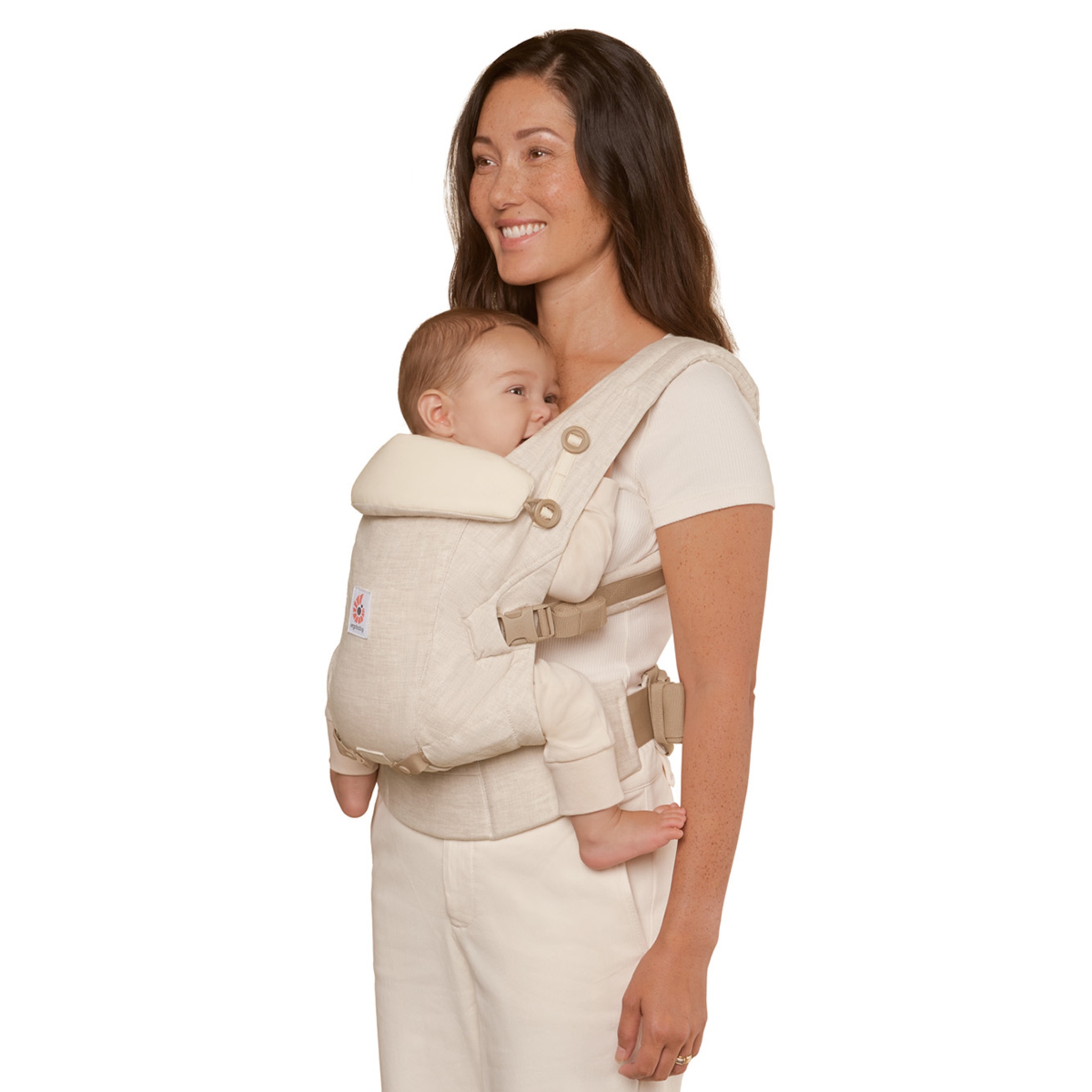 Mochila portabebe Ergobaby Adapt Lino 3 posiciones Natural-7