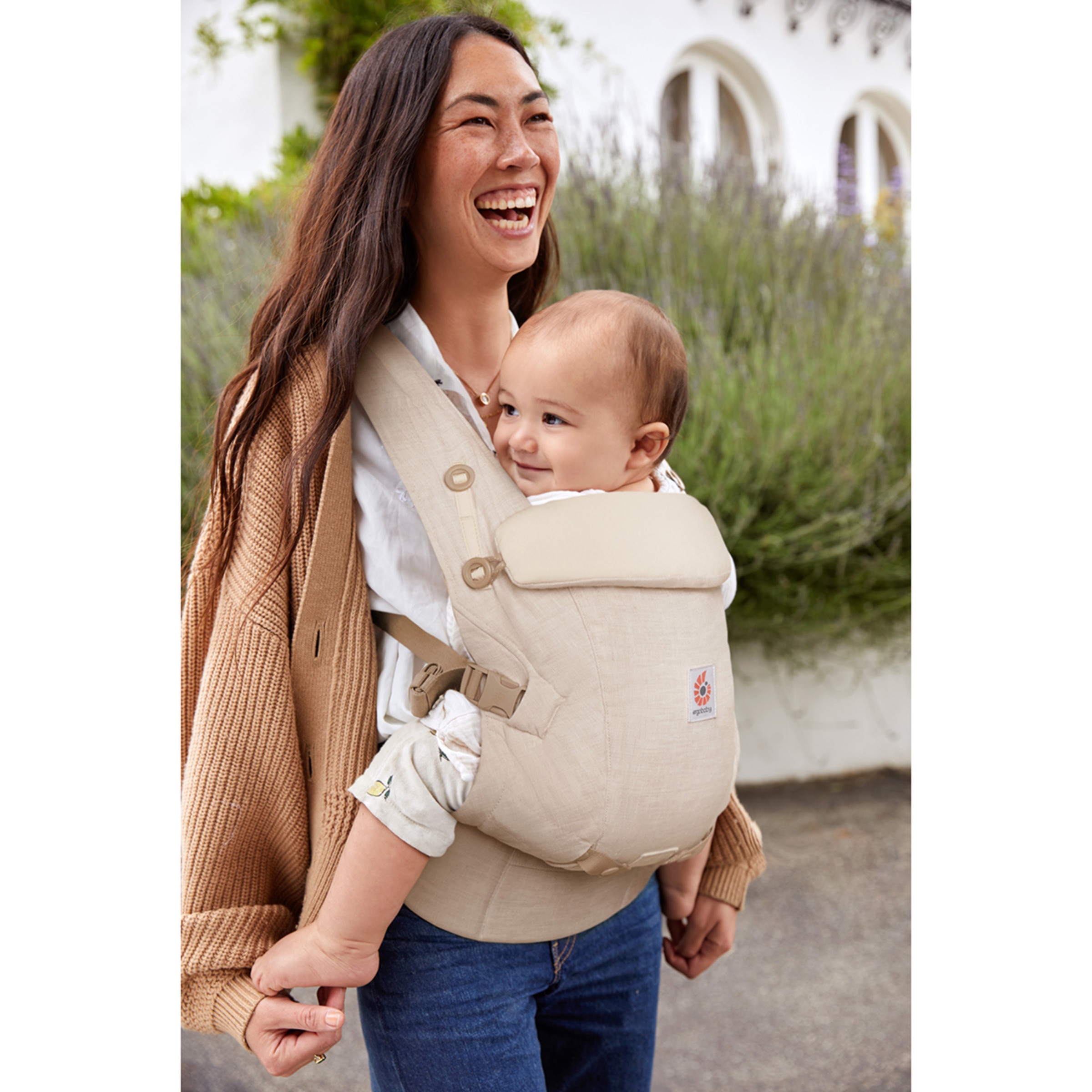 Mochila portabebe Ergobaby Adapt Lino 3 posiciones Natural-6