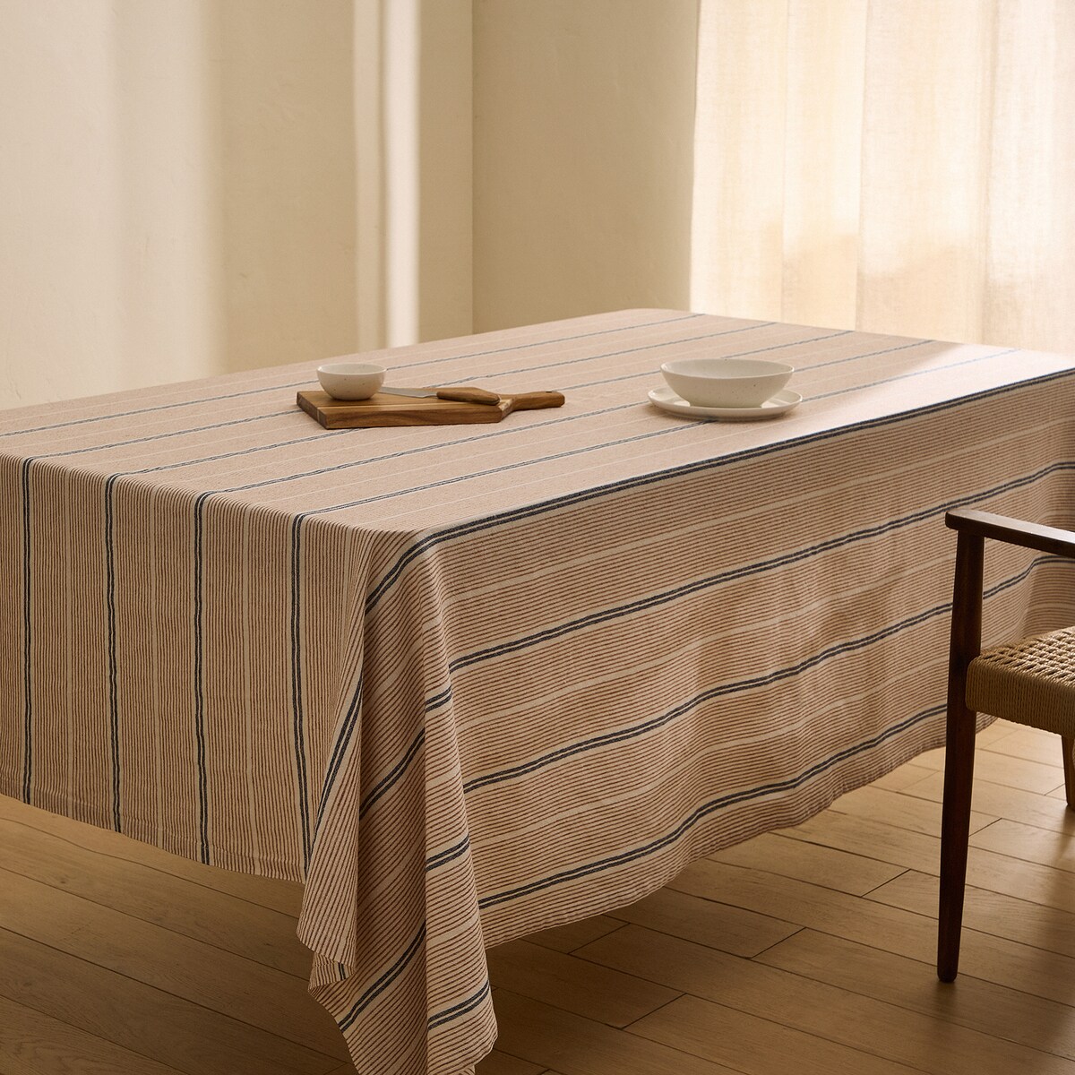 Toalha de Mesa de Algodão e Linho Arendal Cobre-1