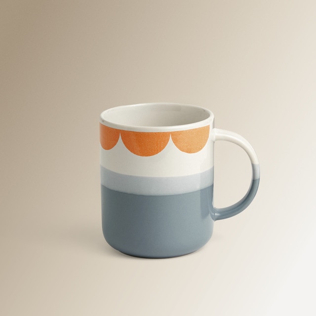 Imagen 0 de Taza mug Ondas amarillas Basics El Corte Inglés