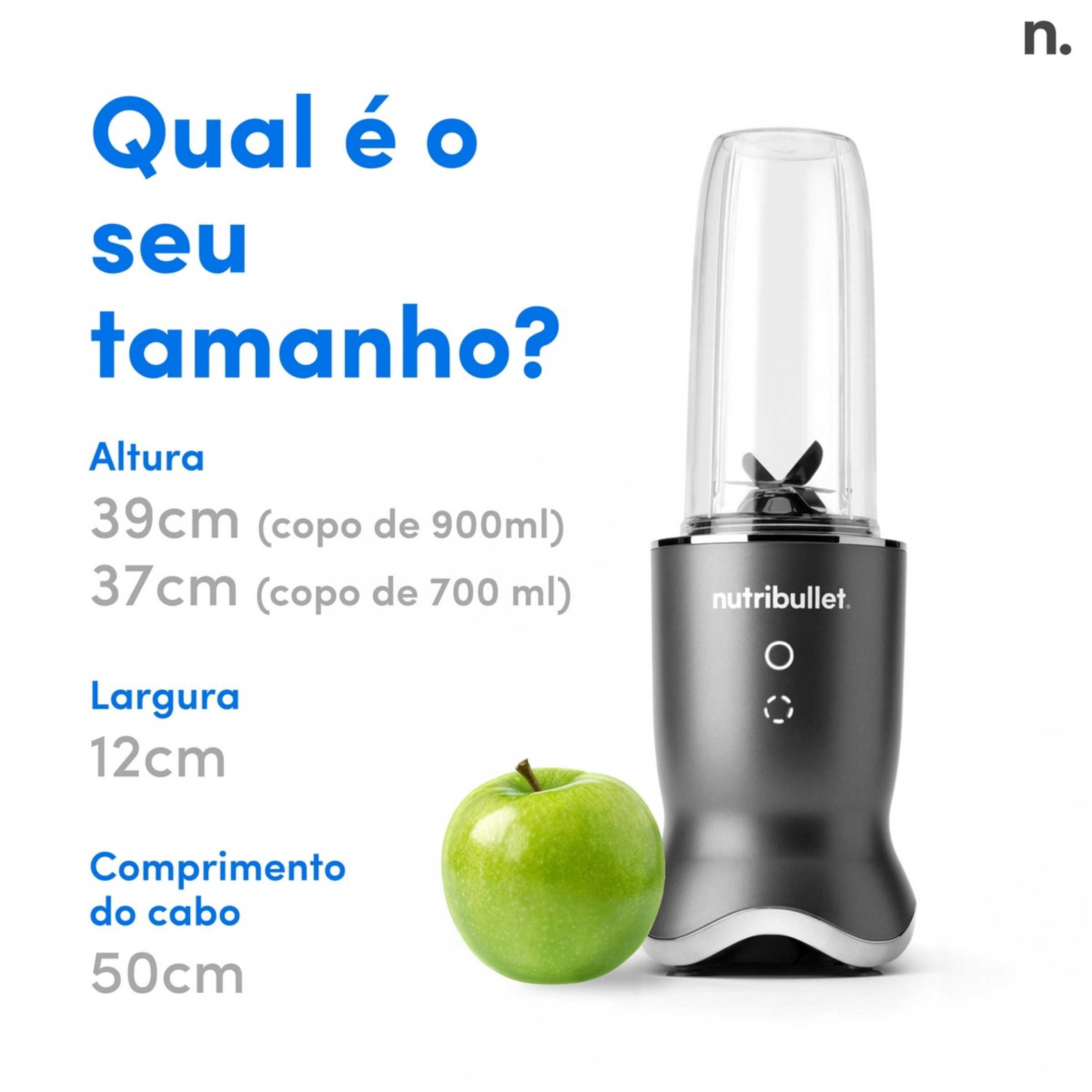Liquidificador Nutribullet Personal Blender Ultra NB1206DGCC de 1200 W e de 0,9 Litros - Preto Preto-9