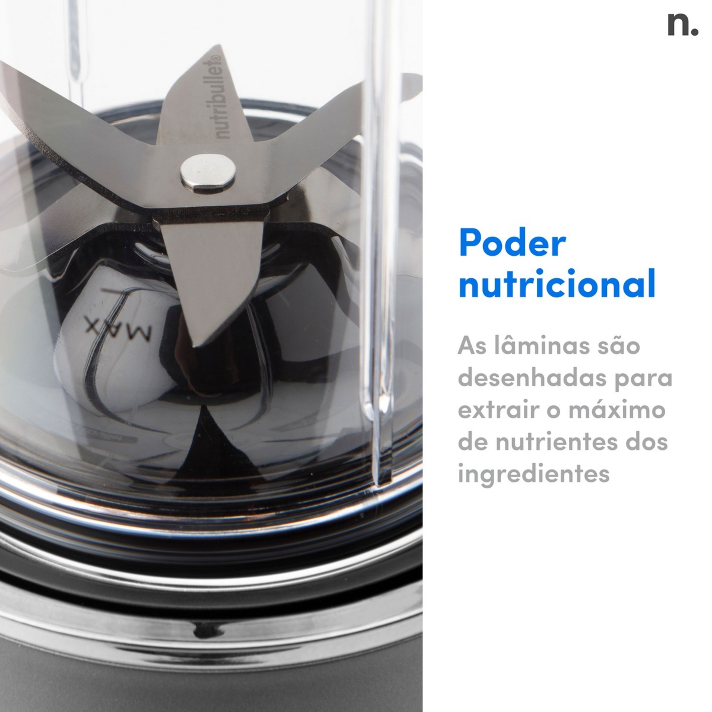 Liquidificador Nutribullet Personal Blender Ultra NB1206DGCC de 1200 W e de 0,9 Litros - Preto Preto-7
