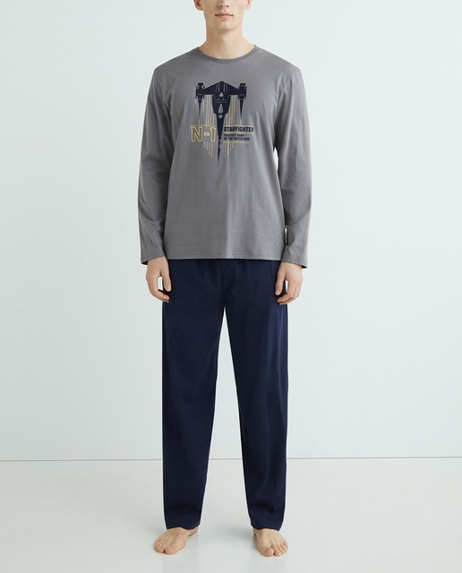 Imagen 0 de Pijama de hombre largo de punto "Star wars"