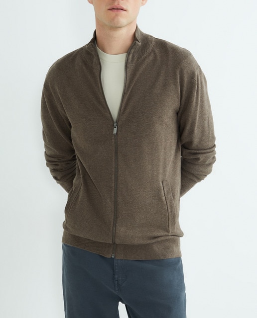 Imagen 0 de Chaqueta de hombre cremallera lisa algodón 100%