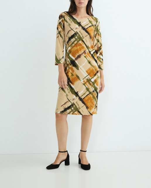 Imagen 0 de Vestido de mujer estampado manga 3/4