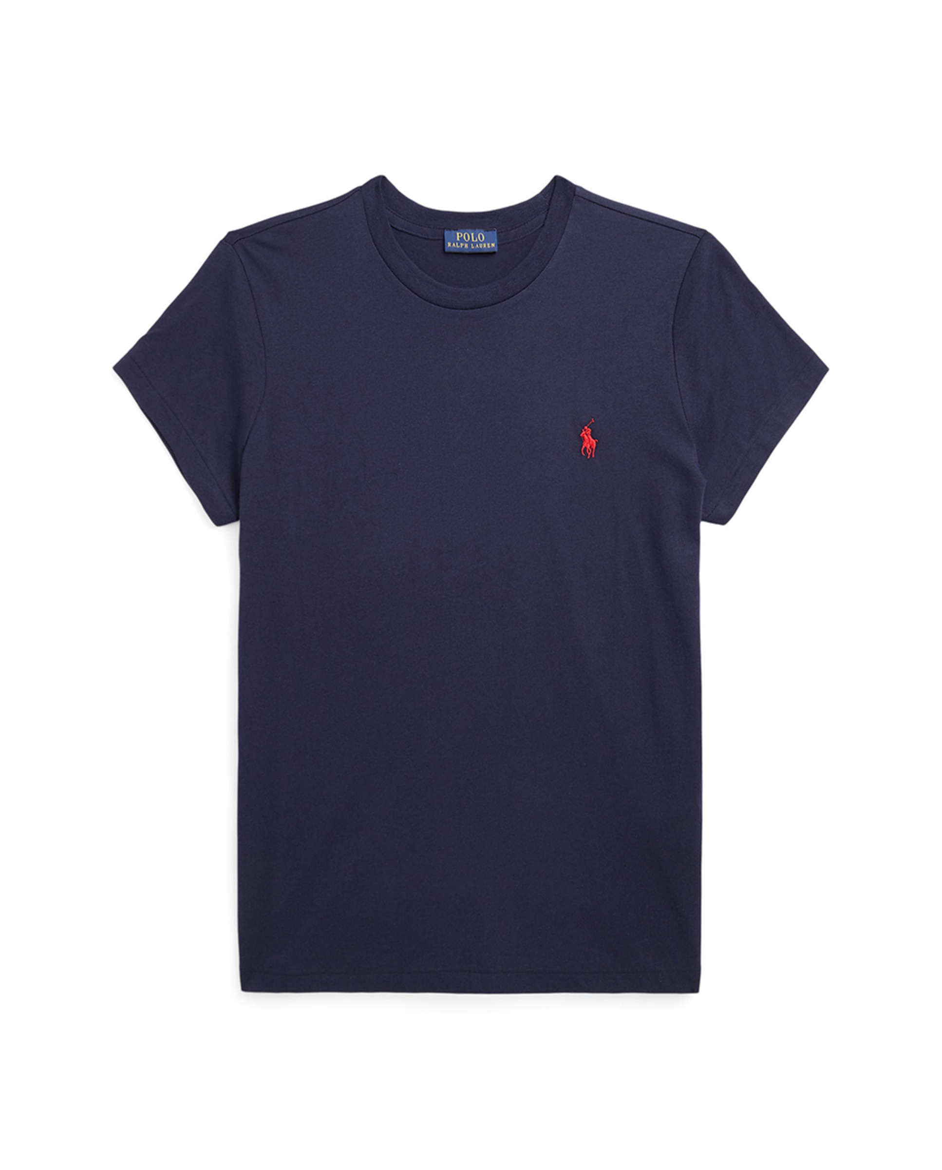 T-shirt Básica com Logótipo Bordado Azul-marinho-5