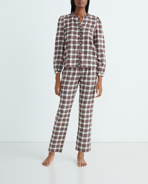 Imagen 0 de Pijama mujer franela cuadros