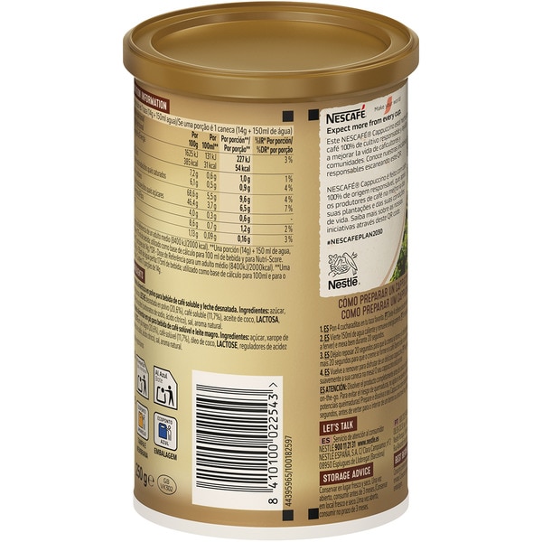 löslicher Kaffee Capuccino Topf 250 g