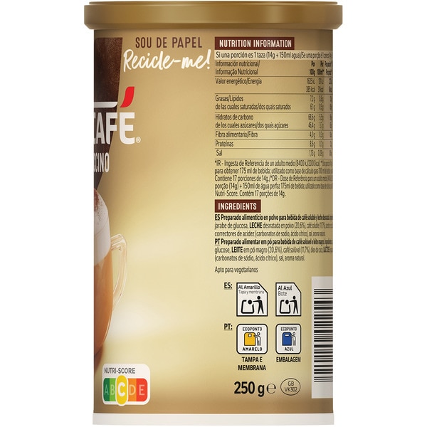löslicher Kaffee Capuccino Topf 250 g