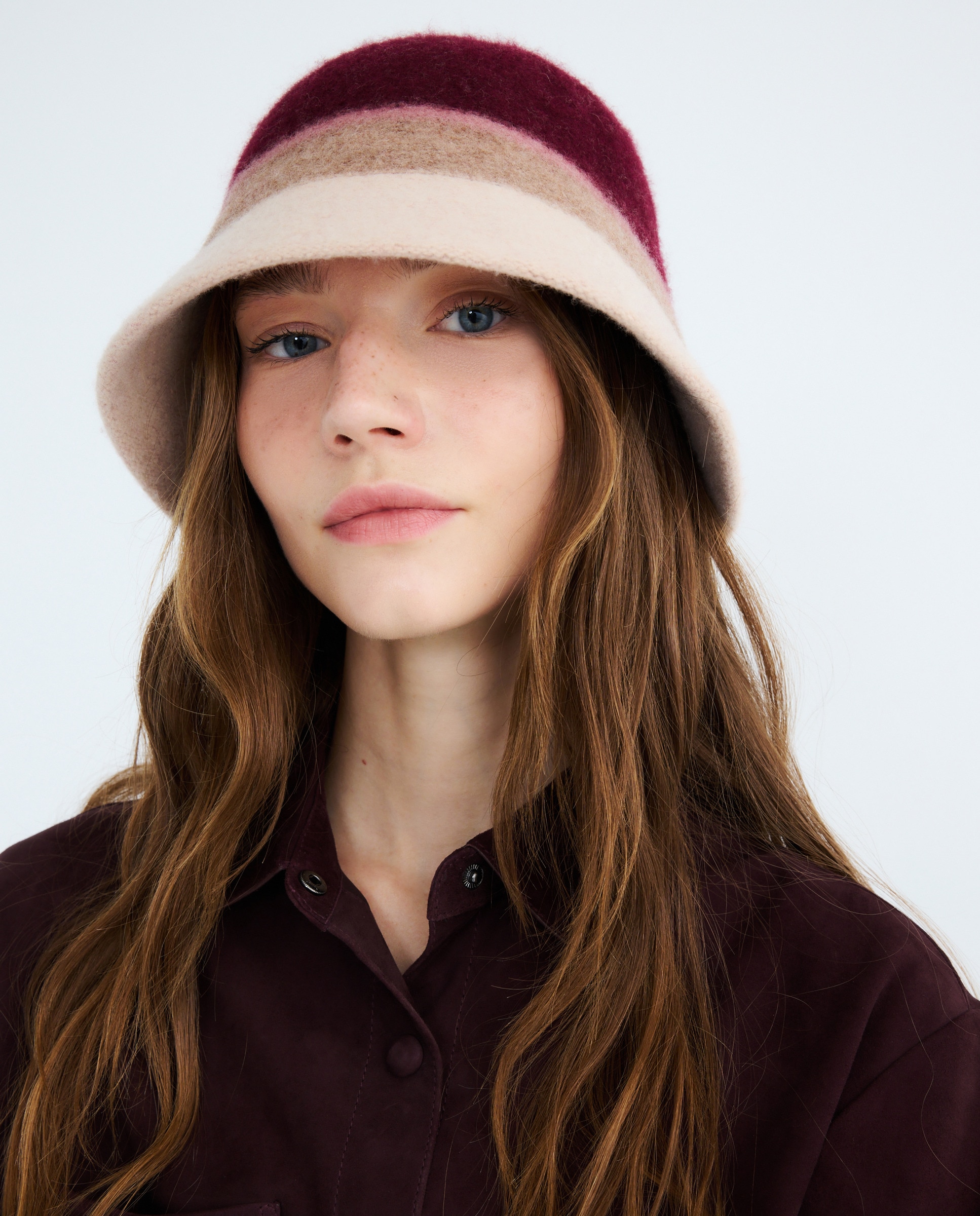 Gorro com Risca em Contraste 200 Rosa-3