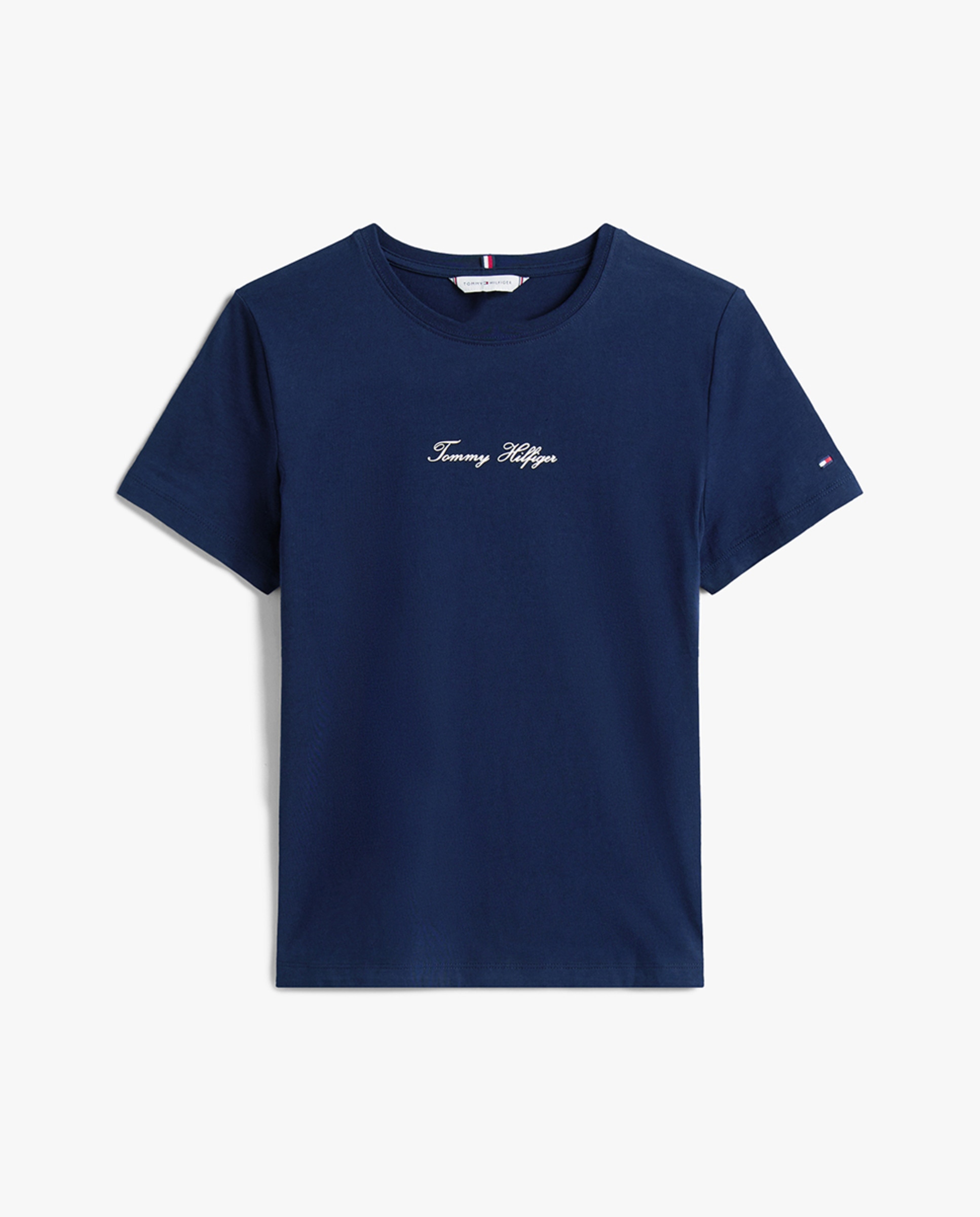 T-shirt com Logótipo Engomado no Peito Azul-marinho-4