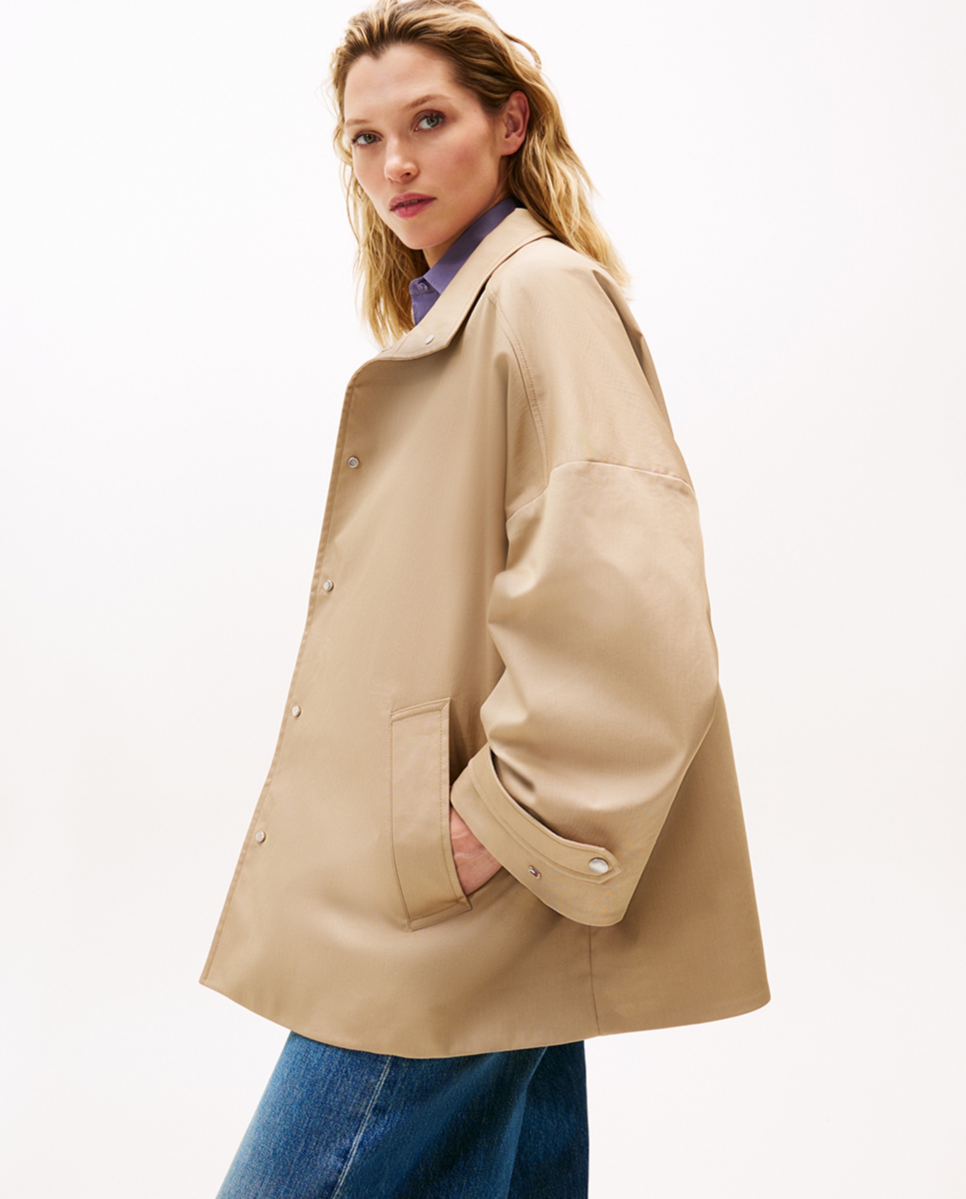 Gabardine Relaxed Bege-3
