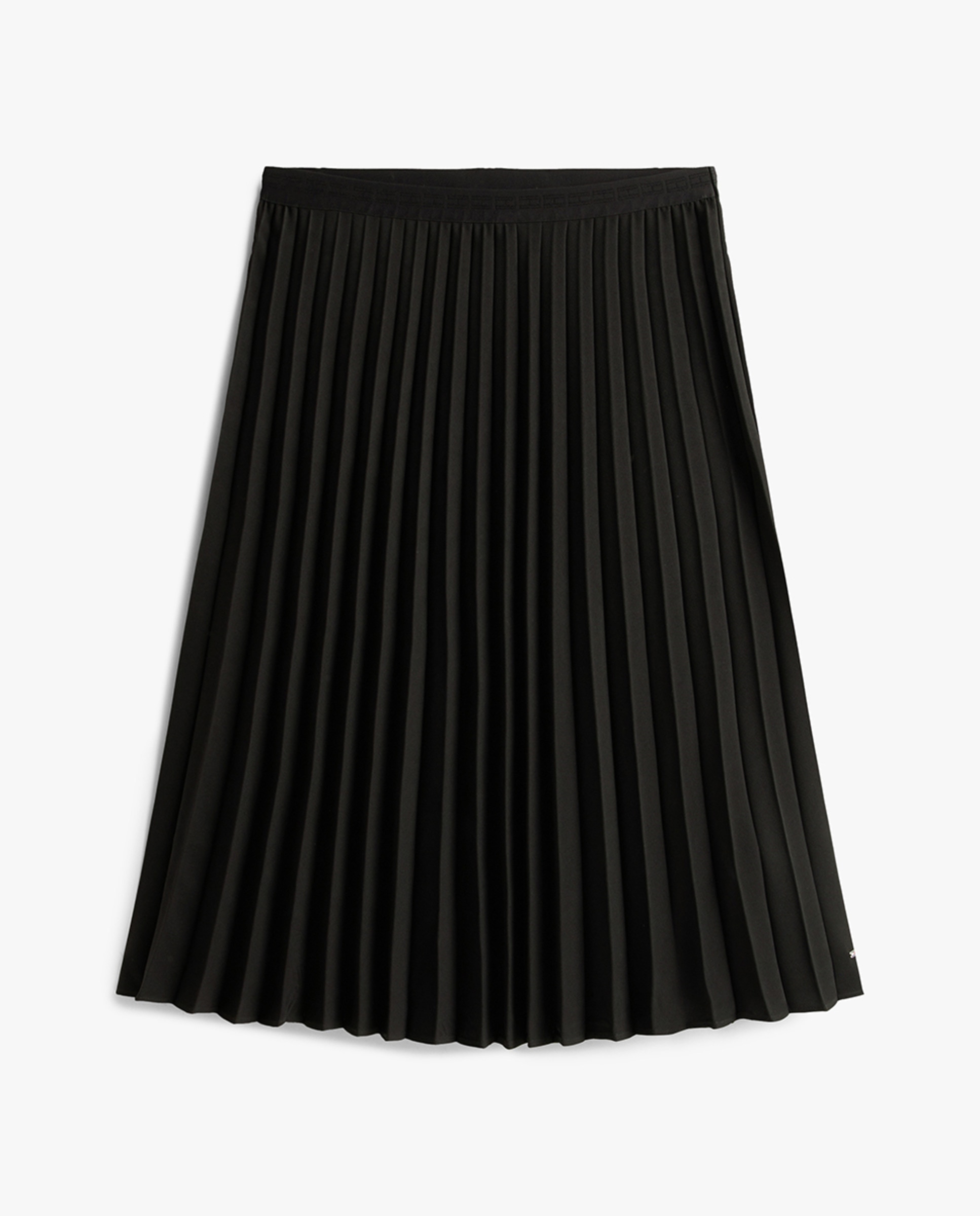 Saia Plissada com Cintura Elástica Preto-5