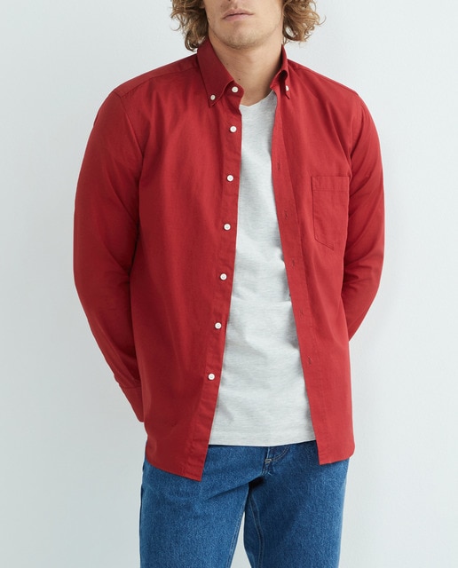 Imagen 0 de Camisa casual de hombre manga larga lisa