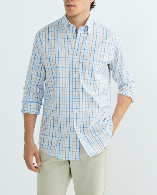 Imagen 0 de Camisa casual de hombre manga larga cuadros