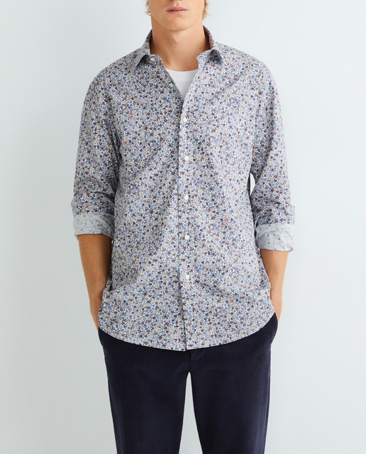 Imagen 0 de Camisa casual de hombre manga larga estampado floral