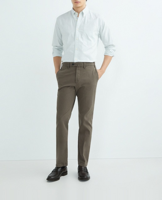 Imagen 0 de Pantalón hombre custom chino estructura marrón