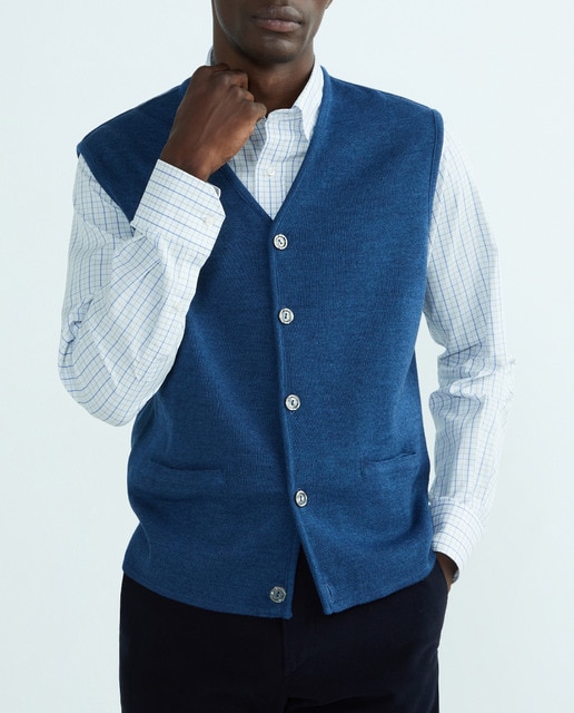 Imagen 0 de Chaleco de hombre mezla de lana con botones
