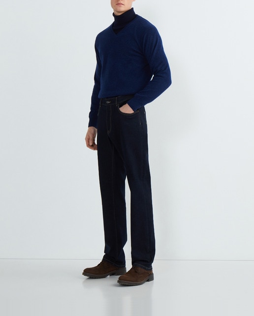 Imagen 0 de Jersey de hombre de punto "lambswool" cuello pico