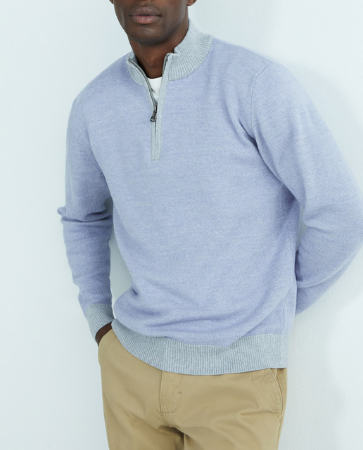 Imagen 0 de Jersey de hombre cuello perkins cremallera