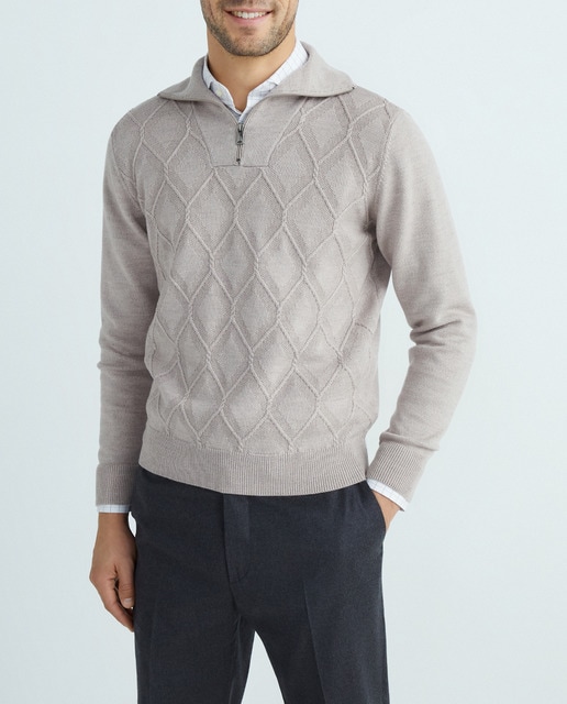 Imagen 0 de Jersey de hombre cuello perkins cremallera