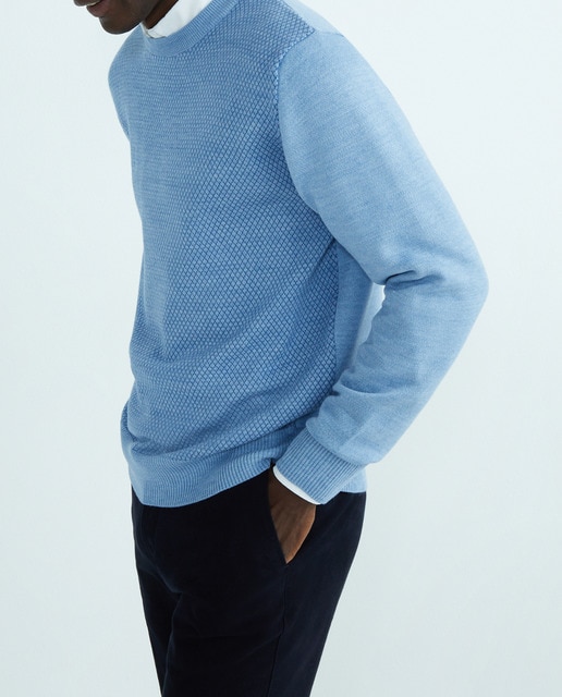 Imagen 0 de Jersey de hombre cuello  caja fantasía jacquard