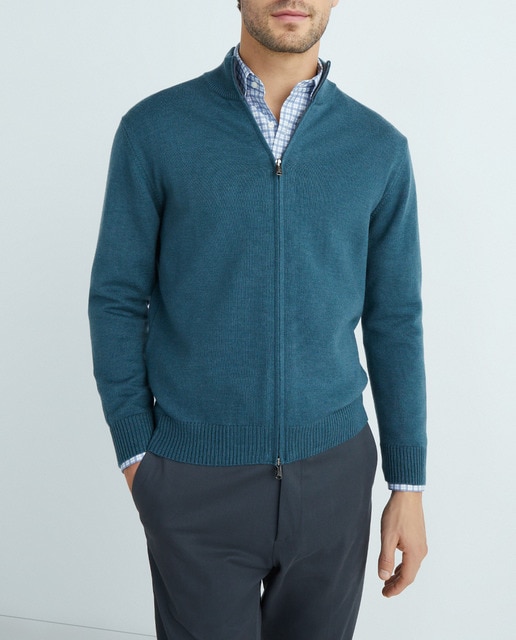 Imagen 0 de Chaqueta cremallera de hombre lana melange