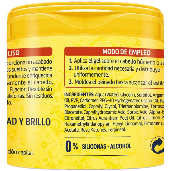 line light fixing gel with argan oil flawless finish straight hair jar 400 ml