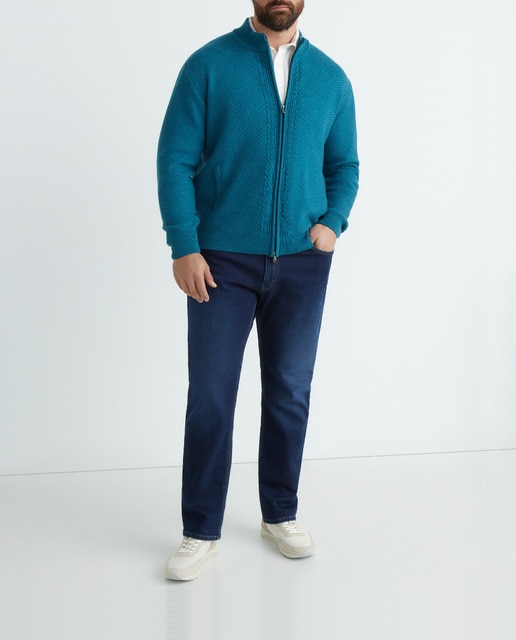 Imagen 0 de Chaqueta de lana de hombre con cremallera tallas grandes