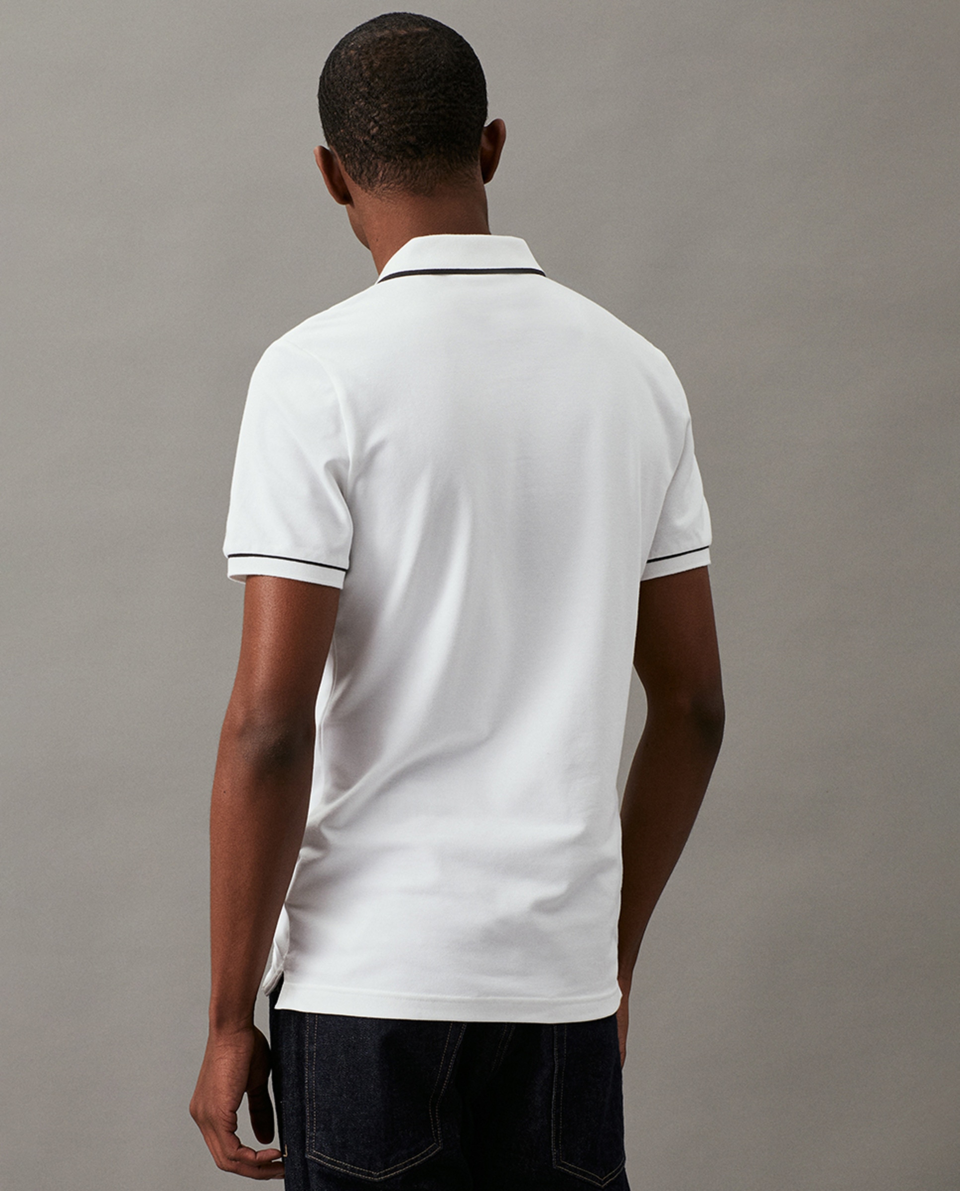 Polo Slim - Branco Branco-2